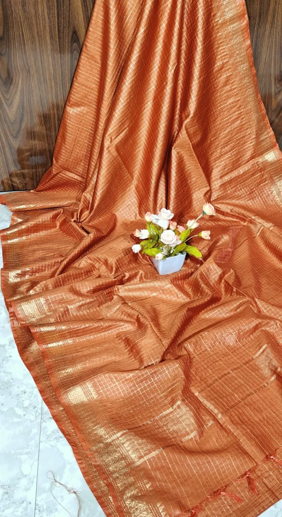 Lightweight Kota Silk Saree with Zari Border