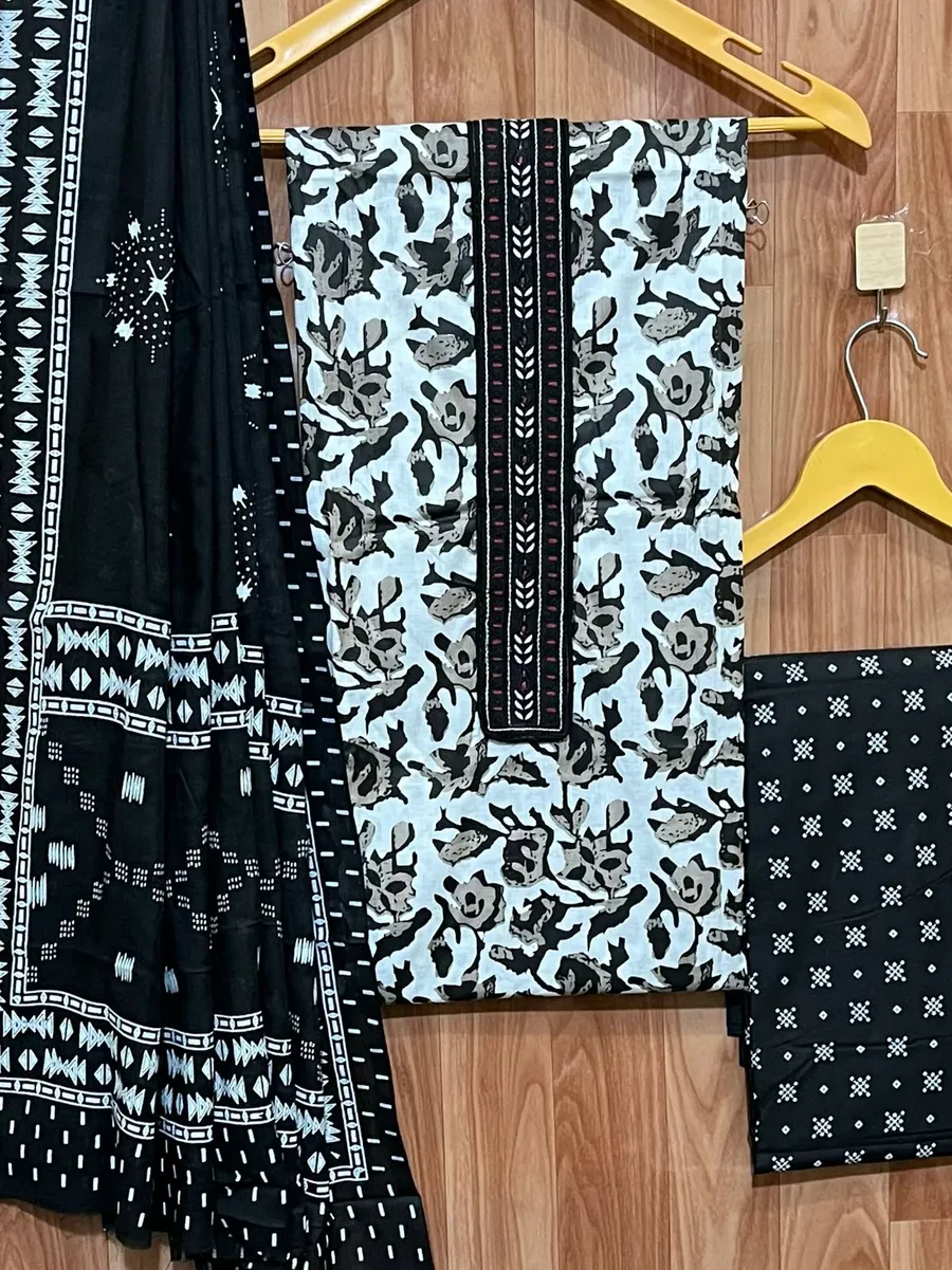 Pure Cotton With Embroidery Work Cotton Salwars