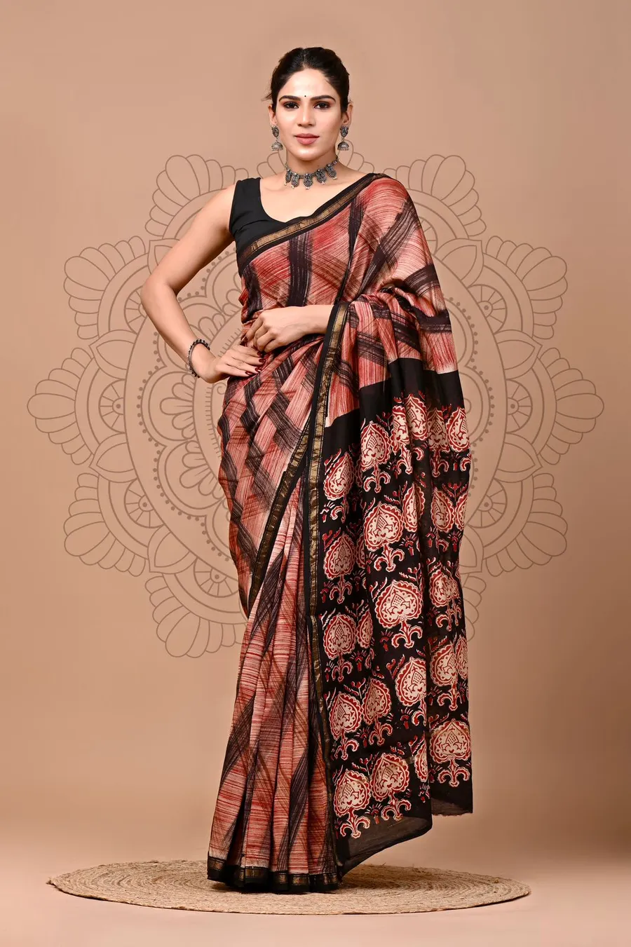 Premium Bagru Print Cotton Sarees