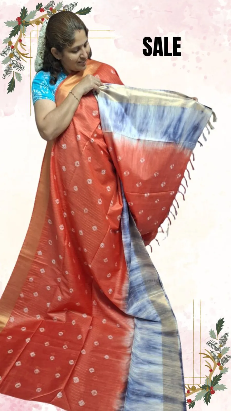 Traditional Katan Silk Saree with Blouse Piece