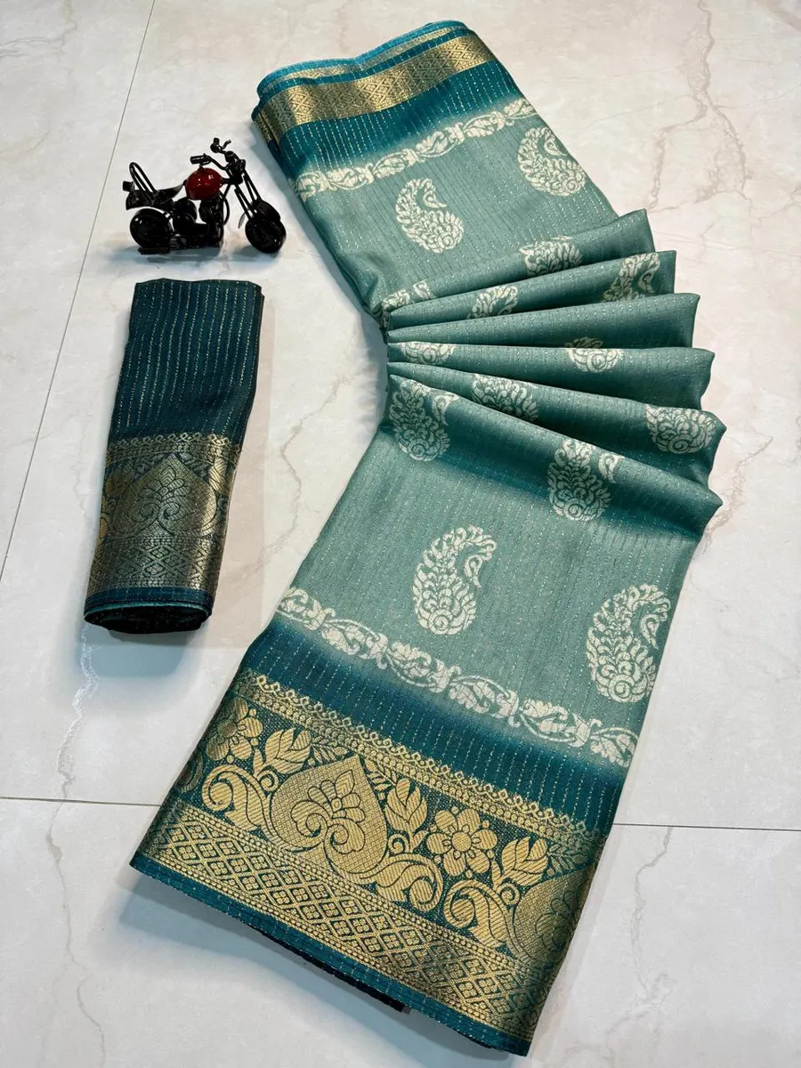 Rekko Silk Jacuard Border Saree With Blouse