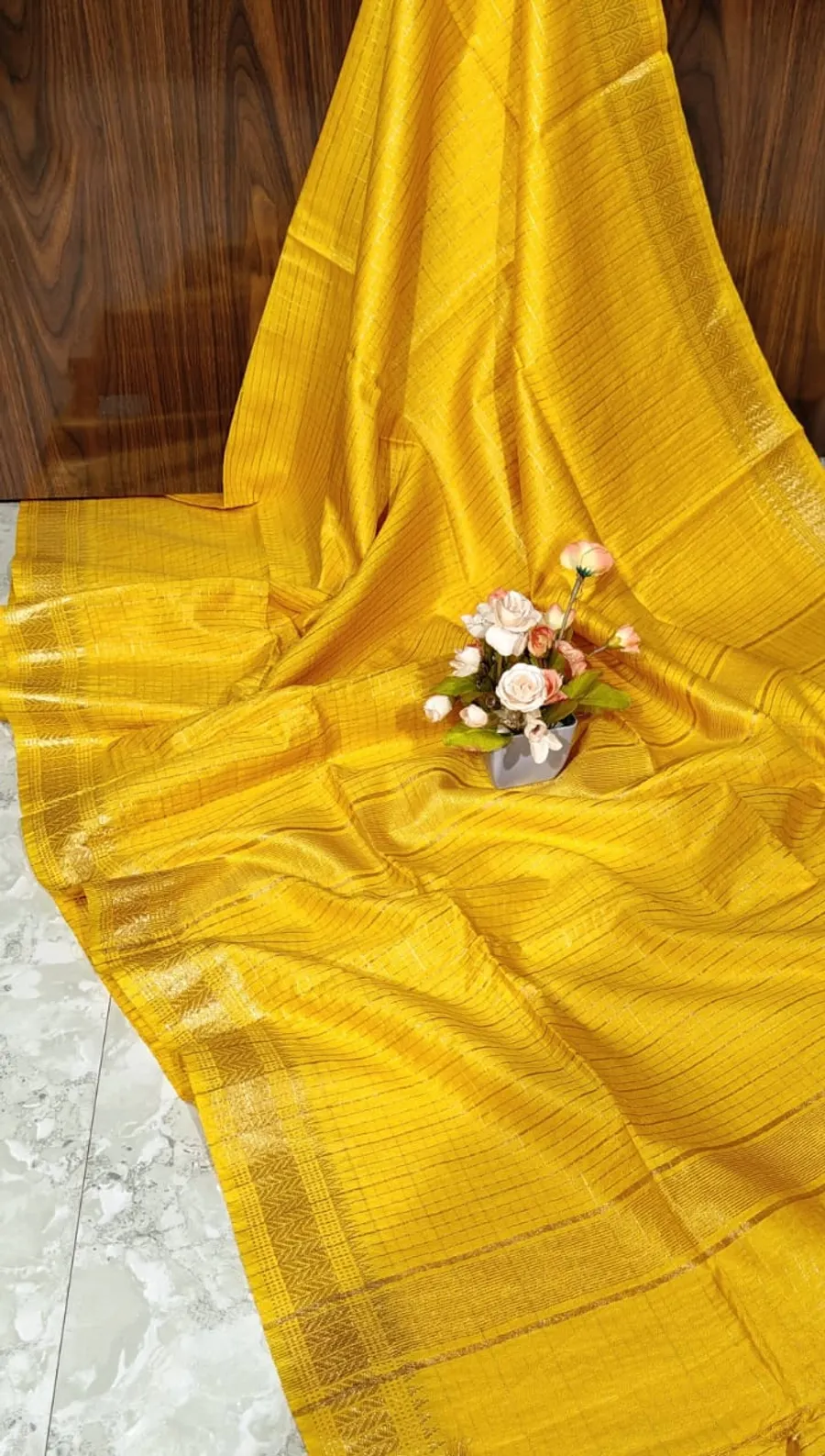 Lightweight Kota Silk Saree with Zari Border