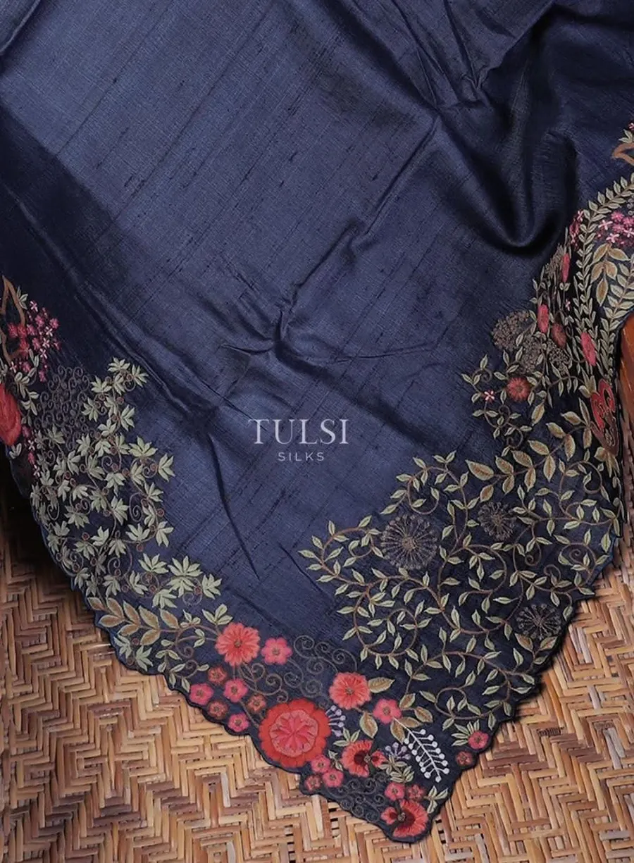 Exquisite Full Body Embroidered Tussar Munga Silk with Fine Detailing