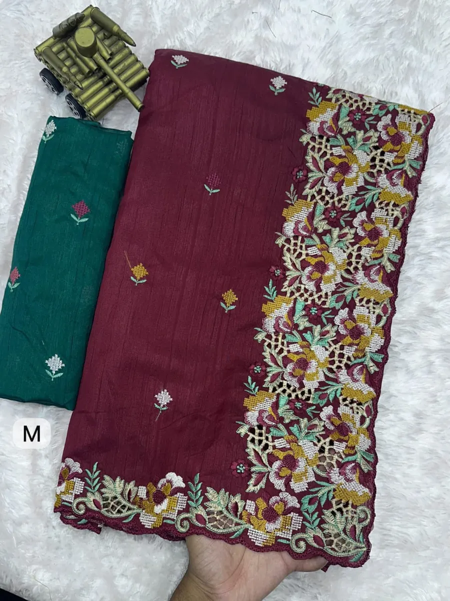 Elegant Visca Slub Silk With Soft Texture and Premium Saree