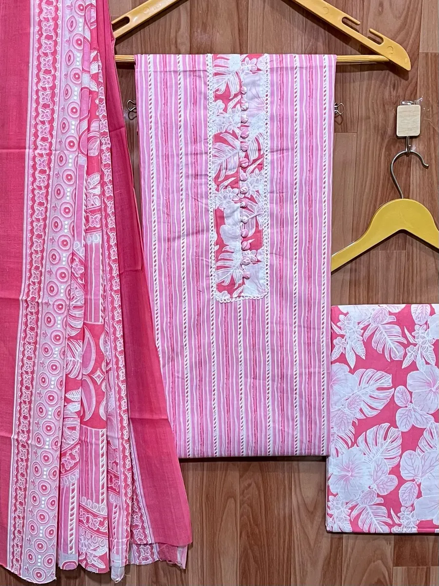 Pure Cotton with embroidery work Cotton Salwar
