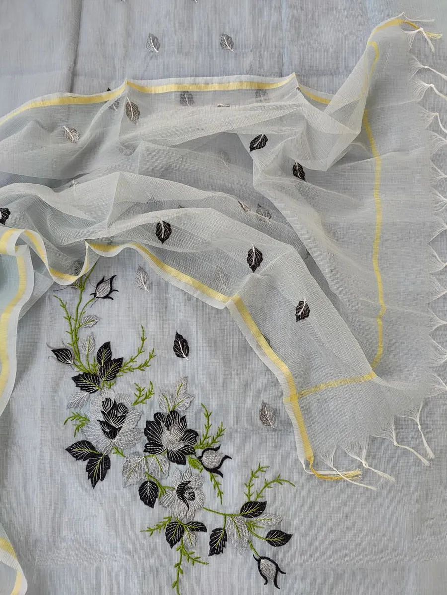  Royal Kota Doria Embroidered Suit Set