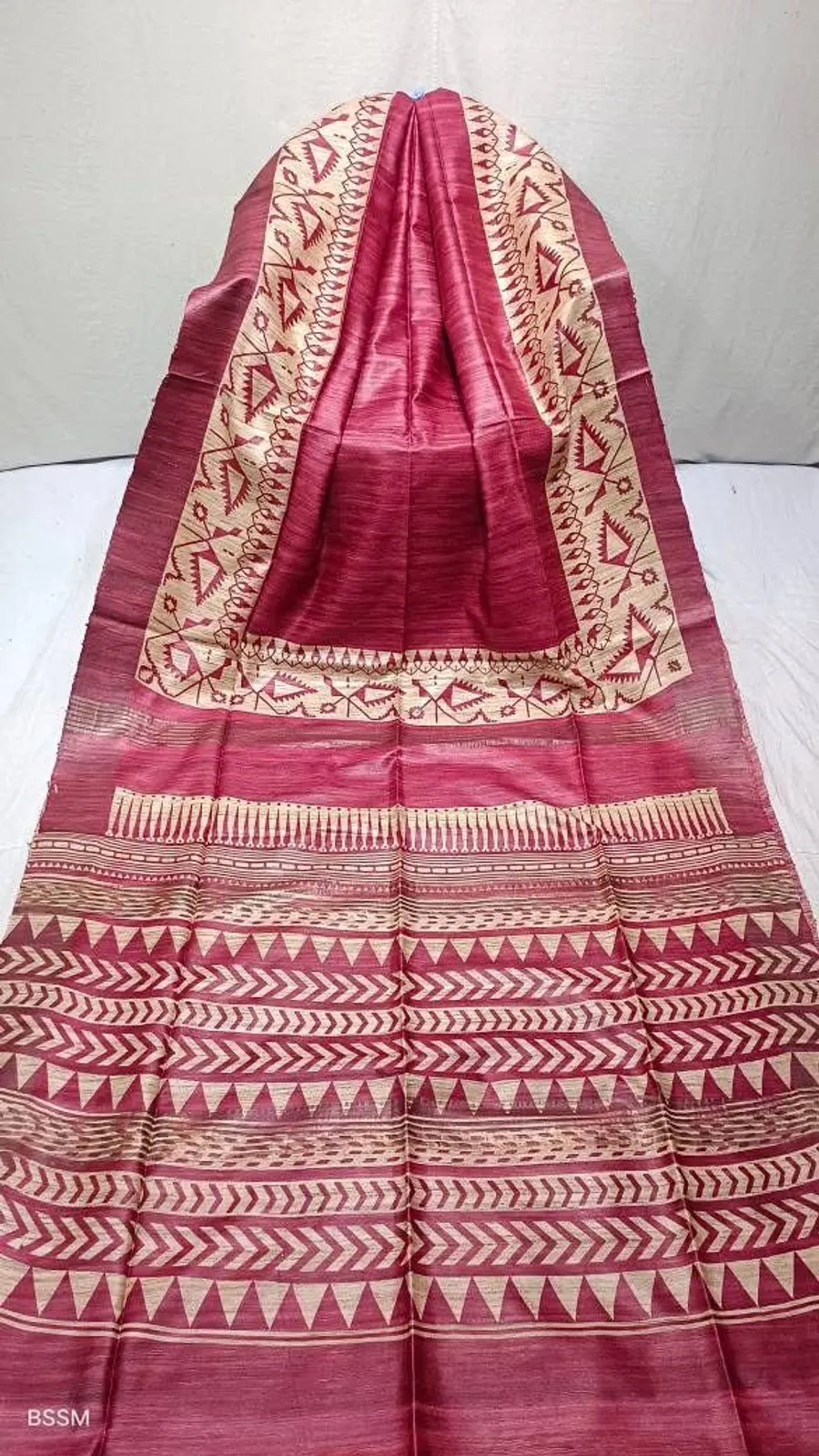Designer Gheecha Silk Saree with Zari Border