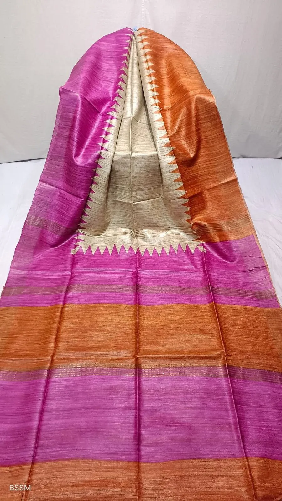 Elegant Gheecha Silk Saree with Designer Zari Finish