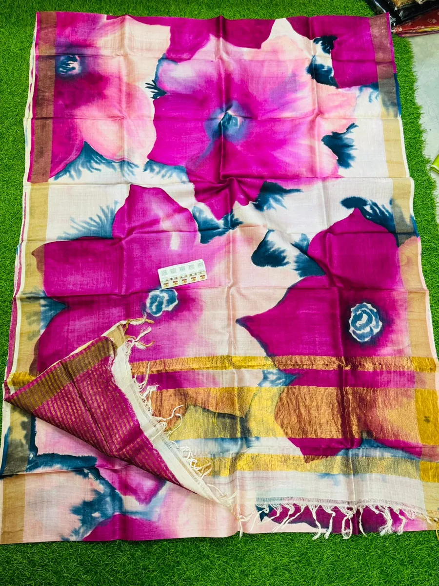 Pure Handloom Tusser Silk Saree
