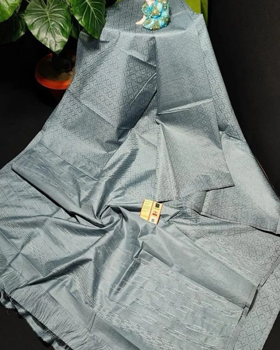 Luxurious Katan Silk Saree with Intricate Self-Weaving