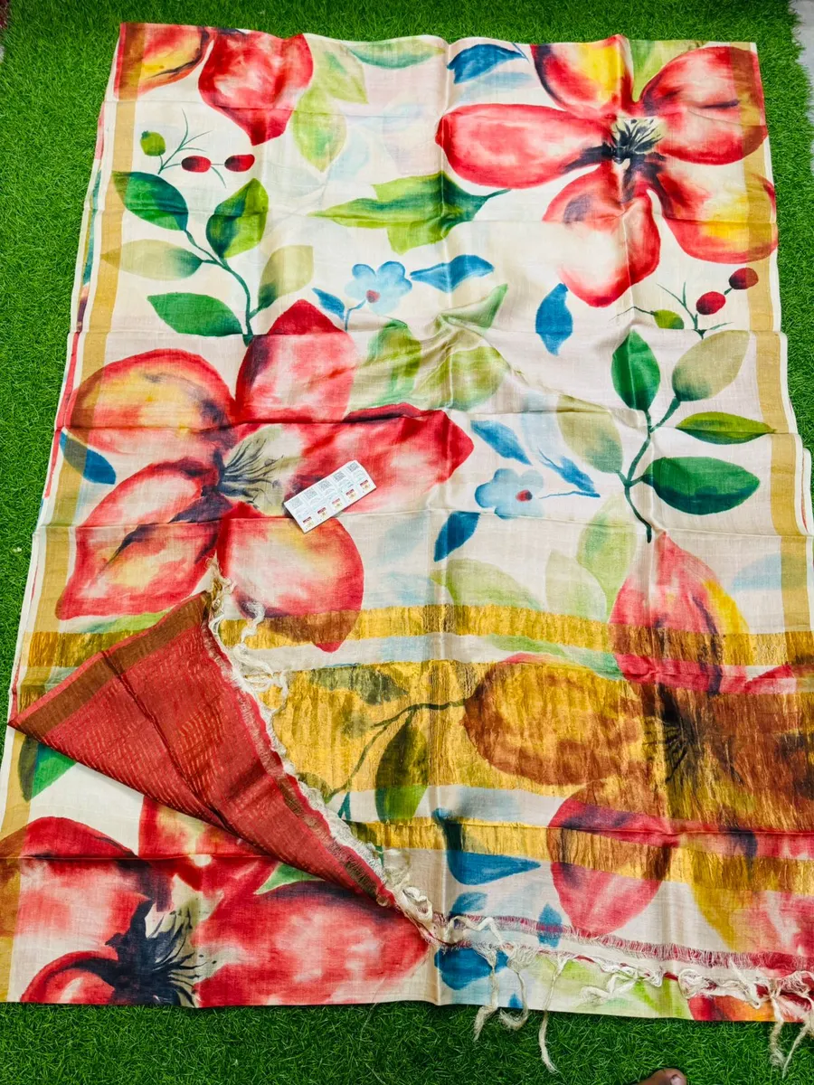 Pure Handloom Tusser Silk Saree