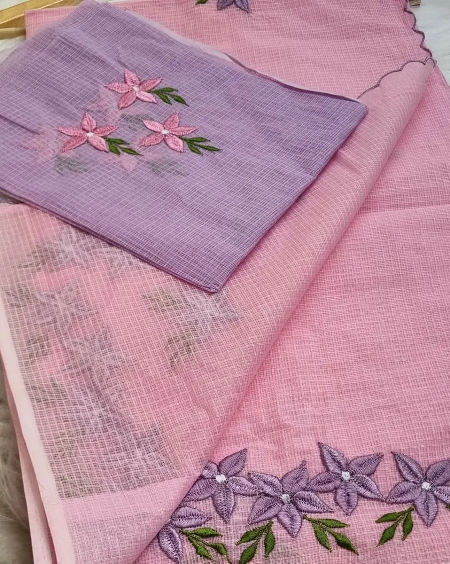  Elegant Kota Doria Saree with Blouse Piece