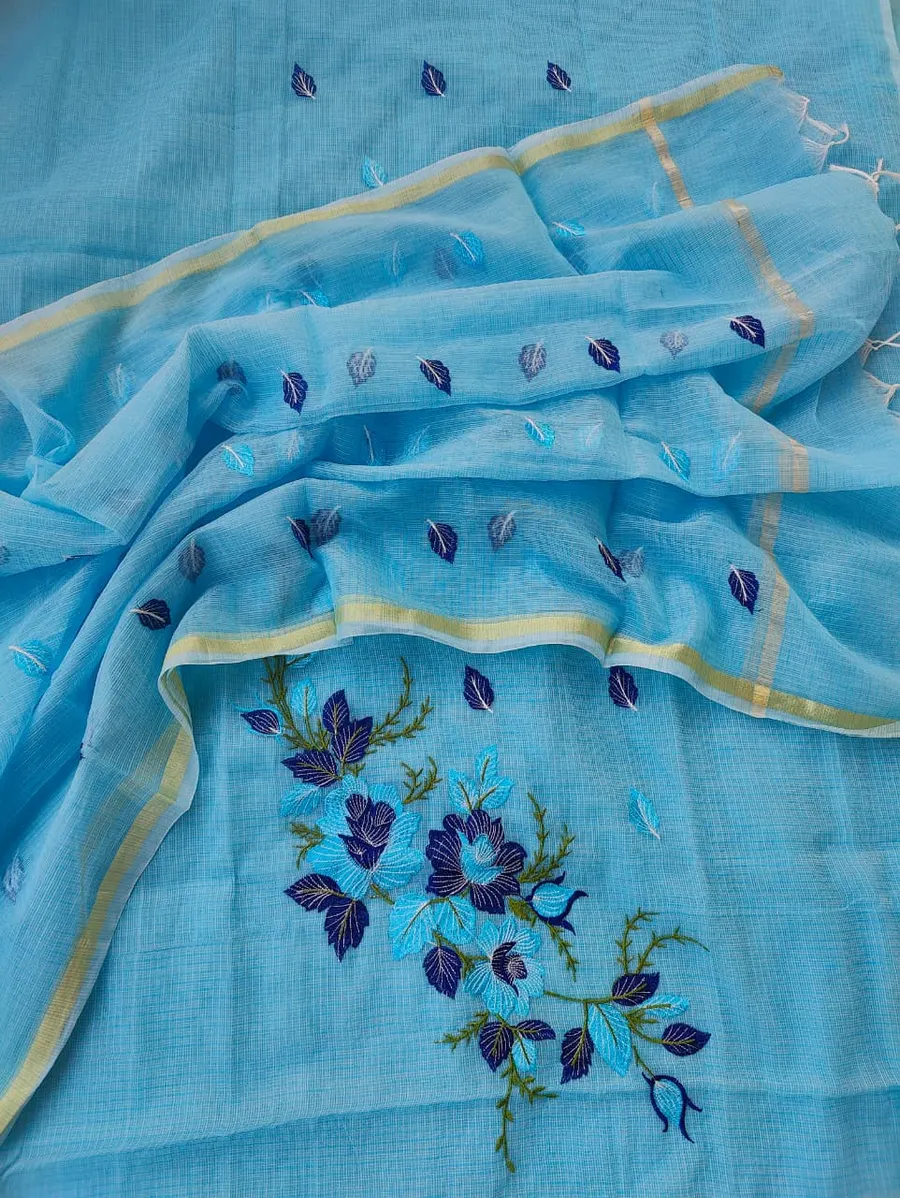  Royal Kota Doria Embroidered Suit Set