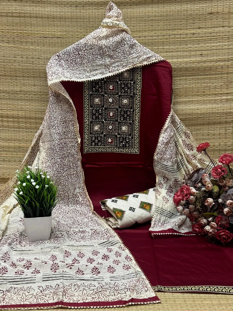 Ajrakh Handwork Cotton Salwar Suit